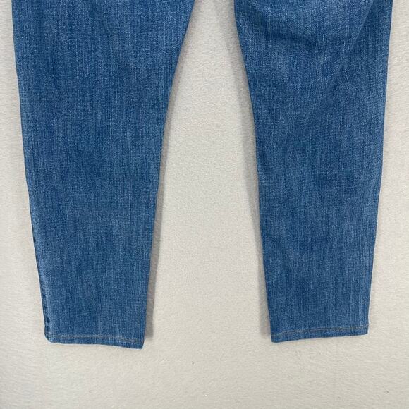 7 for All Mankind Jeans Mens 34 Blue Stacked Skinny Mid Rise Stretch Denim 34x26 - Picture 12 of 16